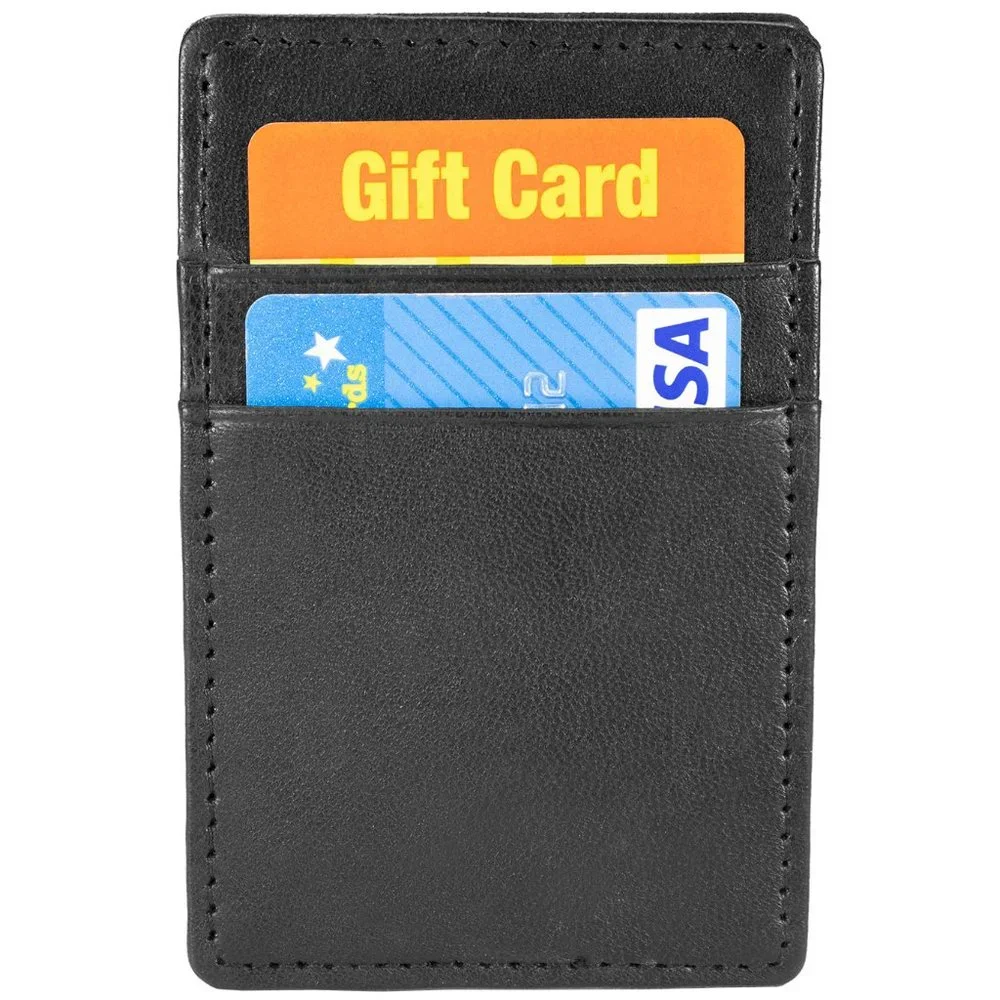 Genuine Leather Magic Wallet, Black Buy 1 Get 1 Free